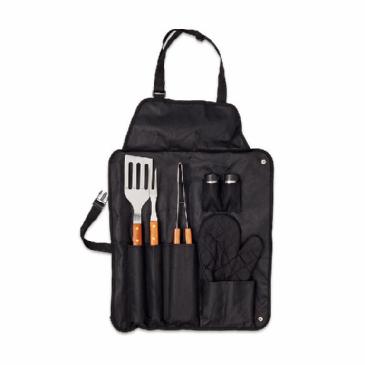 Barbecue apron and 7 utensils Set North Image