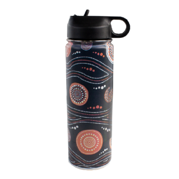 Trekk Stainless Drink Bottle Rotary Digital Print Image