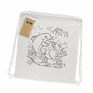 Cotton Colouring Drawstring Backpack 113013 Image