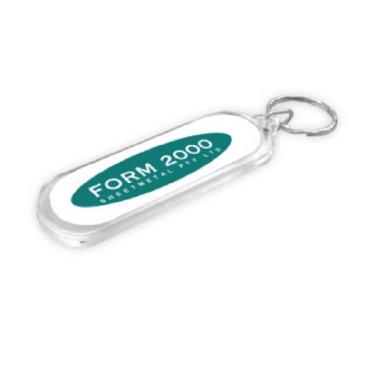 Oblong Acrylic Key Ring PCKP621 Image