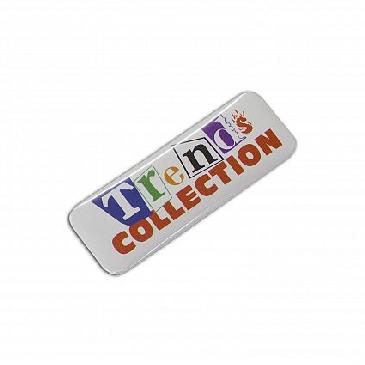 Button Badge Rectangle - 25 x 70mm 104782 Image
