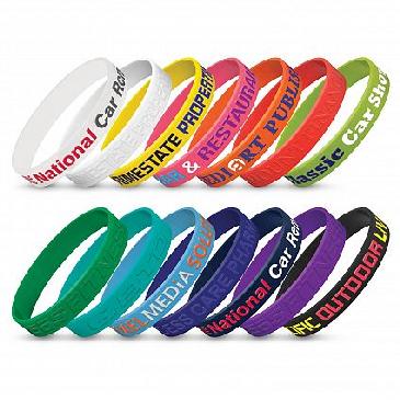 Silicon Wrist Band - Embossed 112806 Image