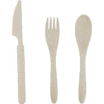 Eco Wheat Straw 3 Piece Cutlery Set Image